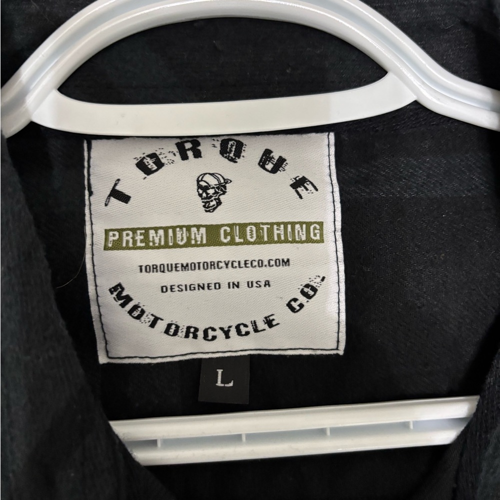 Men's Black plaid Torque motorcycle shirt